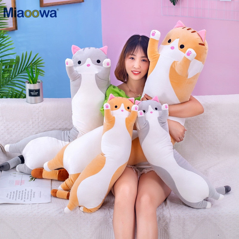 130cm Long Cat Pillow for Kids