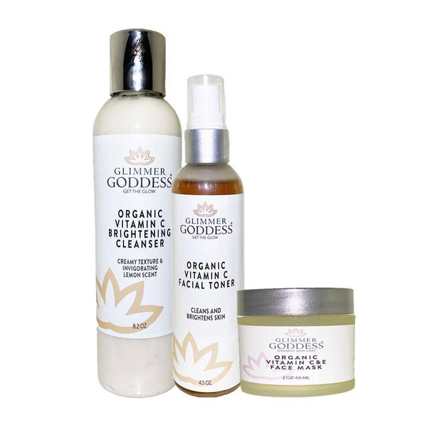 Vitamin C Brighter Skin Organic Skin Care 3 Step Cleansing Kit