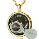 Sagittarius Necklaces for Lovers of the Zodiac 24k Gold Inscribed