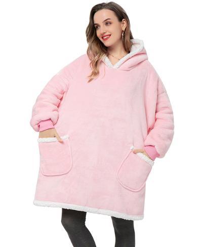 Hooded Winter Soft Plush Fleece Sofa Blanket, Loungewear, Comfortwear