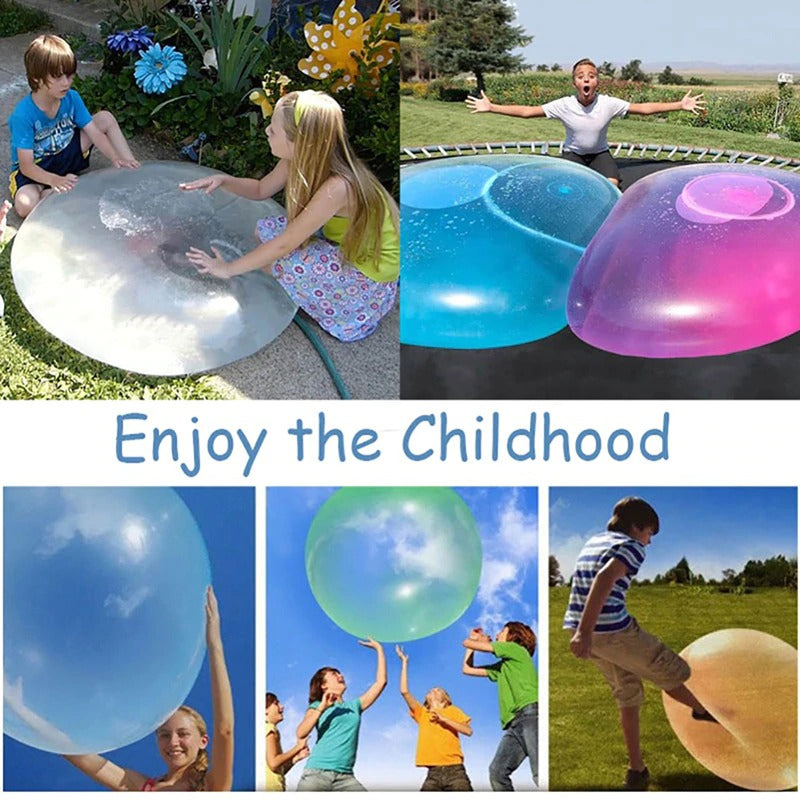 Kids Bubble Ball Balloon Indoor Outdoor Inflatable Ball Games Toys Soft Air Water Filled Bubble Ball Blow Up Balloon Toy