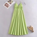 Verona Long Sleeveless Maxi Dress in Pink, Orange or Green