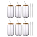 500ml Glass Cup With Lid and Straw