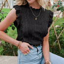 Italian Lace White Blouse, Short Sleeves