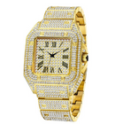 MISSFOX Ice Out Square Watch For Men