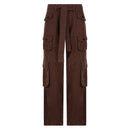 Button Low Waist Women's Denim Pants