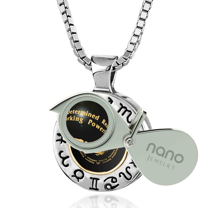 Scorpio Gift for Women or Men | Silver Zodiac Sign Necklace