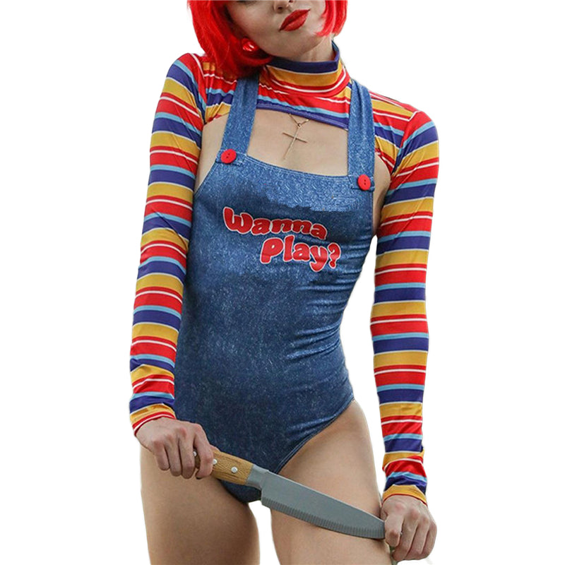 Bodysuit Killer Doll Halloween Costume Set