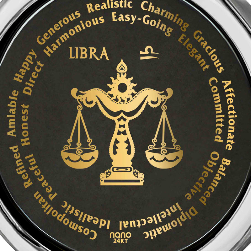 Libra Necklaces for Lovers of the Zodiac 24k Gold Inscribed